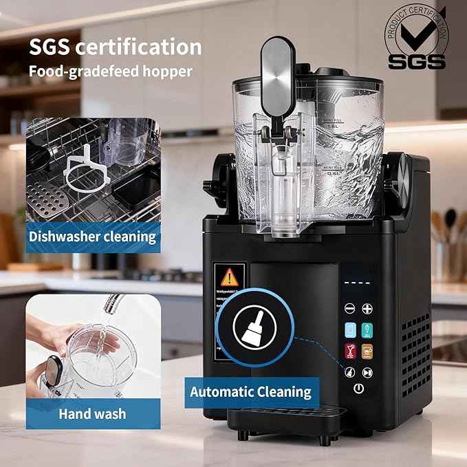 Slushie Machine& Soft Serve Ice Cream Maker, Slushie Machine for Home,Frozen Drink Machine, No Ice Needed, Self Cleaning Slushy Machine, Perfect for Milkshake, Frozen Margaritas, Cocktail and More