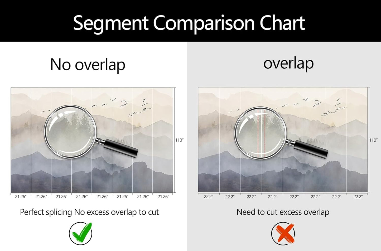 WFBHUA-Foggy Forest Mountain Wallpaper Mural Natural Woodland Landscape Wallpaper for Living Room Bedroom (Not Peel and Stick)