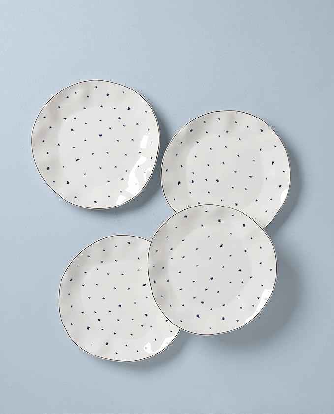 Lenox 895696 Blue Bay Dots 4-Piece Dinner Plate Set