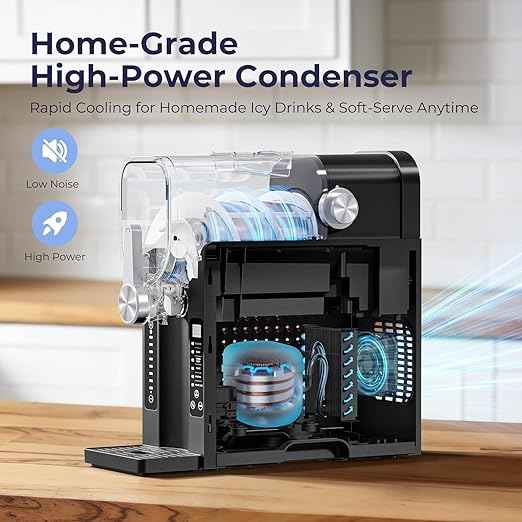 Slushie Machine, No Ice Needed Slushy Maker for Home, Real-Time Temp Display, Frozen Drink Maker with 6 Preset Programs for Ice Cream, Frappés, Milk Shake and More, Black, 1 Pack+3Modes