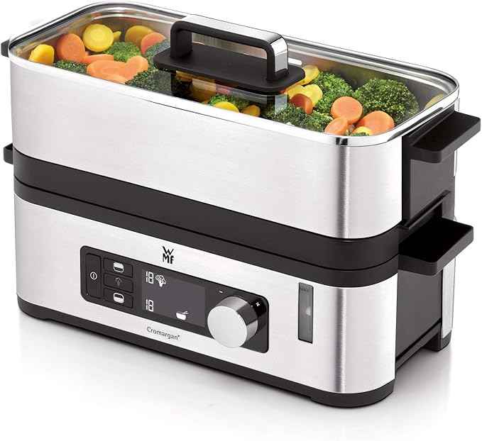 WMF 415090011 Vitalis E Steamer Steel, Black, Silver