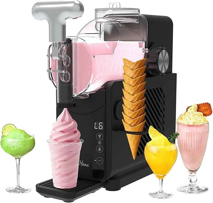 Magnavox Home, Ice Cream & Frozen Slush Drink Maker, Onyx (34OZ IceCream or 57OZ Slush at a Time)