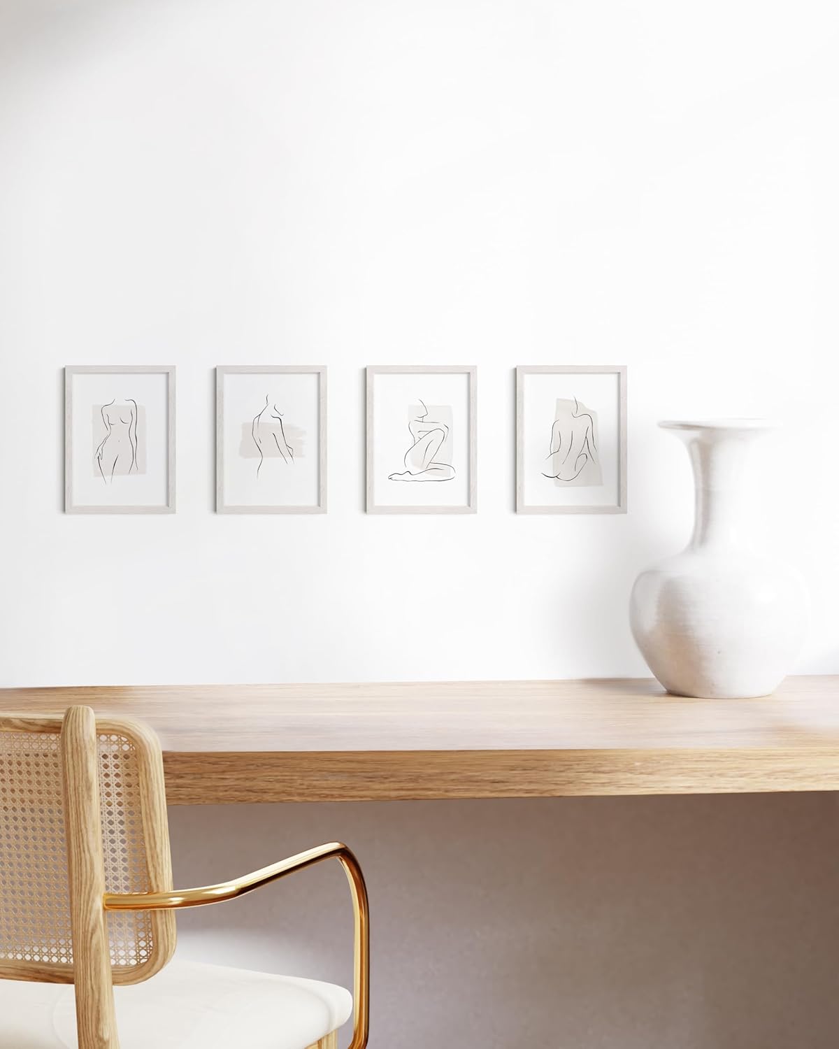 HAUS AND HUES Standalone White Oak Frame Set of 4-5x7