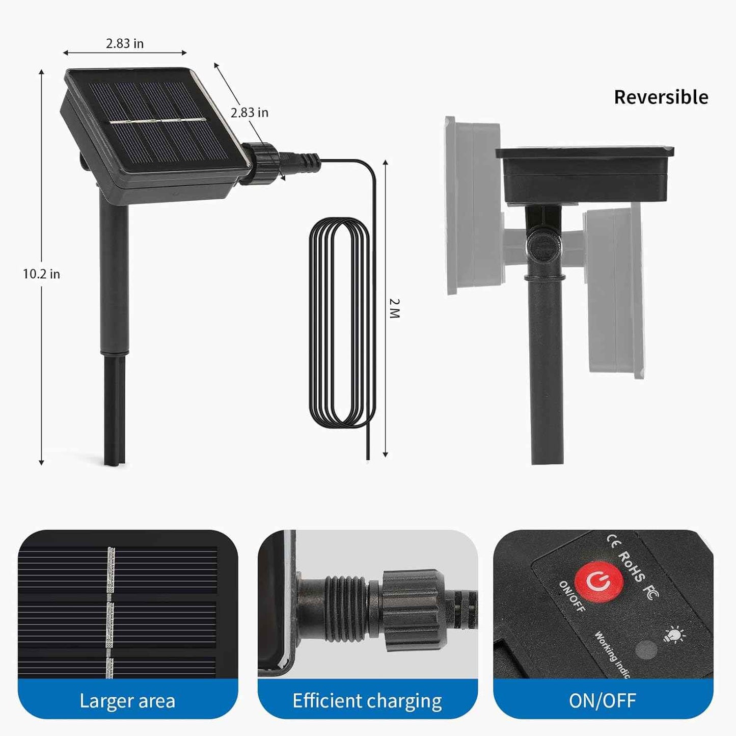 HOFLYW Solar Lights Replacement Top-Replacement Parts-Panel Lantern Lid for,Panel,Solar Light Stakes Replacement (2 Products)