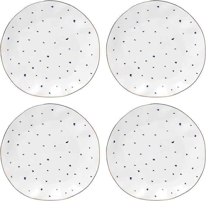 Lenox 895696 Blue Bay Dots 4-Piece Dinner Plate Set