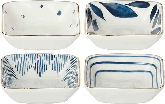 Lenox Blue Bay 4-Piece Stacking Dip Bowl Set, 0.95 LB