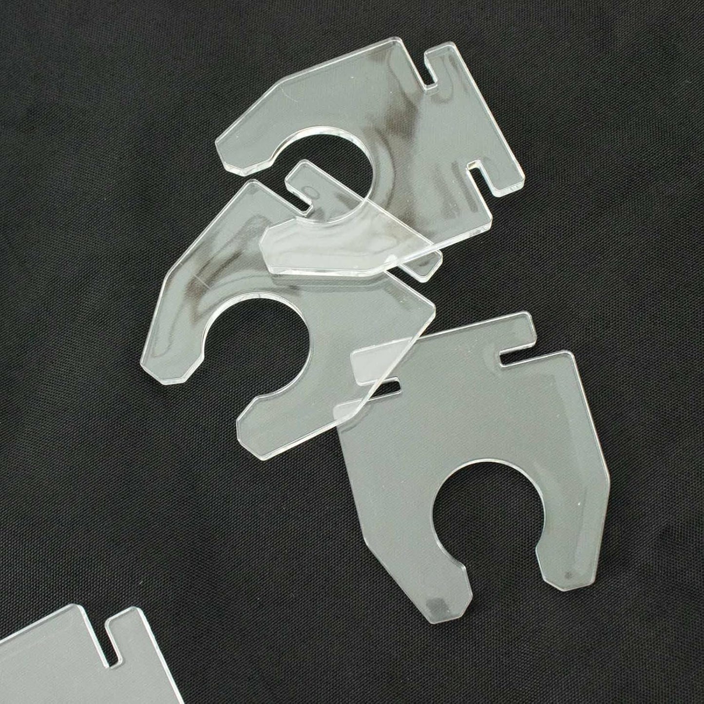 Tableclothsfactory 20 Pack | 3" Clear Acrylic Glass Holder Hooks for Double Side Display On Champagne Rack Stand