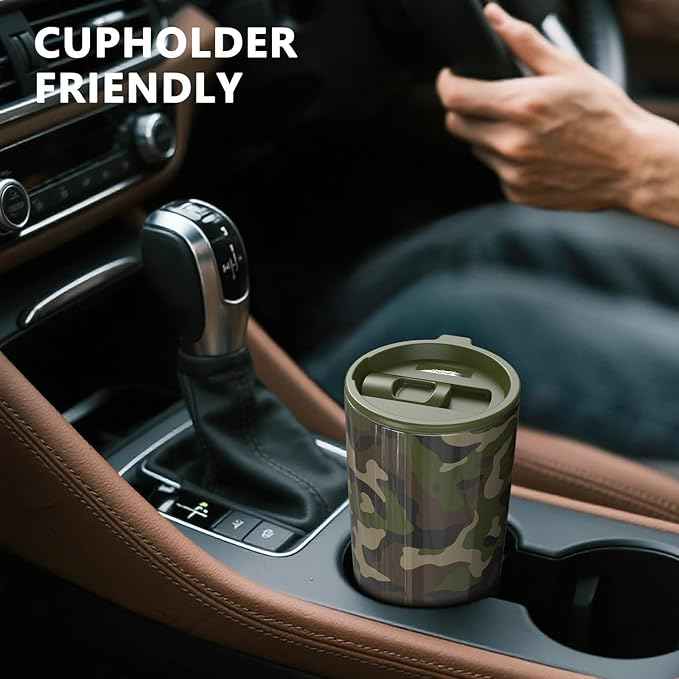 TILUCK 20 oz Insulated Tumbler with BPA-Free Lid, Stainless Steel Vacuum Travel Coffee Mug, Double Wall Coffee Tumbler（20oz，Camouflage）
