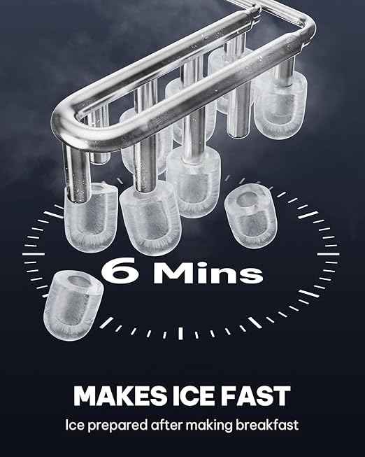 Silonn Ice Maker Countertop,Self-Cleaning Ice Makers with Basket and Scoop,9 Cubes in 6 Mins, 26 lbs per Day, Ideal for Home,Kitchen,Camping,RV,White