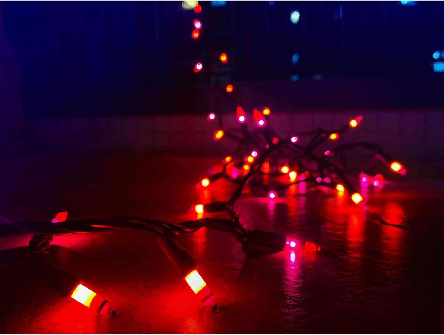 Halloween Orange Purple Lights String Outdoor 100 Mini Waterproof Incandescent Indoor Decoration Plug in 23 Feet Used for Patio Party Festive Courtyard Home (1, Purple)
