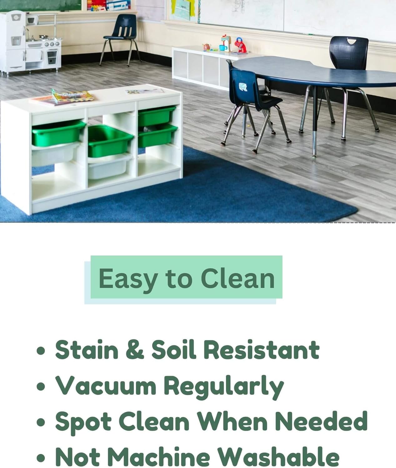 KOECKRITZ Soft and Colorful Kids Classroom Area Rugs (Passes Flammability Pill Test) Many Sizes and Bright Colors to Select from (3' x 12', Froggy)