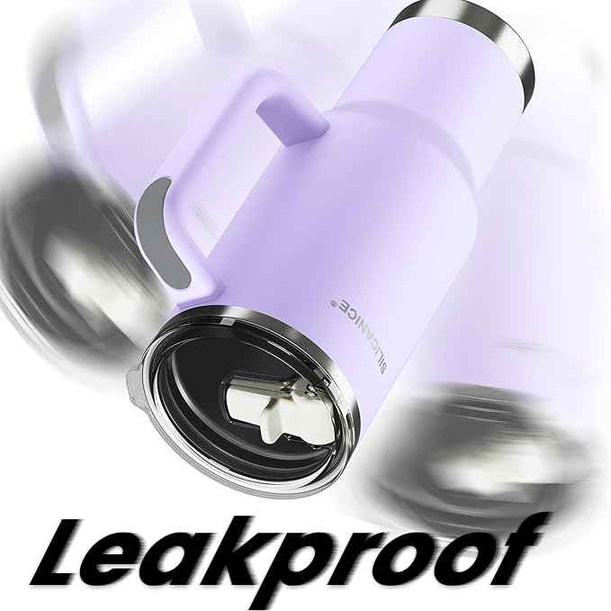 For Travel & Gym – Never Drink from a Moldy Lid Again: 40oz Hygienic Tumbler, 100% Leakproof Lid & Removable Foldable Spout. Reinforced Base, Fits Cup Holders - Lilac