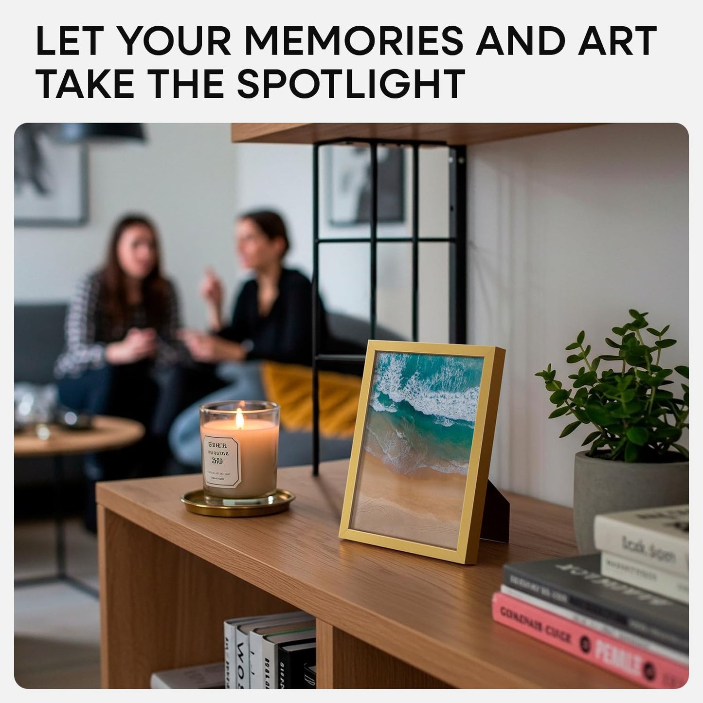 Homeforia 5x7 Picture Frame Gold, High End Metal 5 x 7 Gold Frames with Mat 4 x 6 for Print, 5by7 Desk Frame Matted to 4x6 inch Photo, 5 by 7 Wall or Tabletop Frame, Tempered Glass, Wall Kit, Set of 1