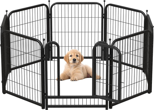 Dog Playpen 8/16 Panels 32" Height Heavy Duty Dog Fence Puppy Pen for Large Medium Small Dogs Indoor Outdoor Foldable Pet Exercise Pen