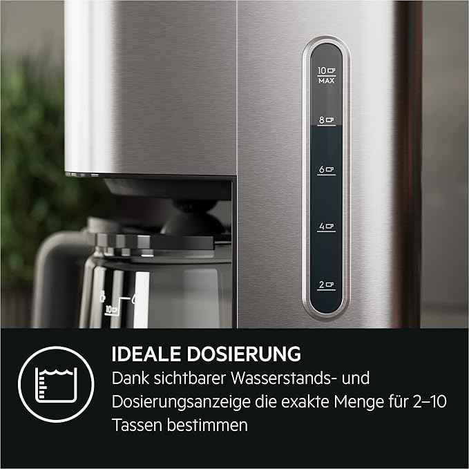 AEG Coffee machine CM5-1-6ST Deli 5/1.25 l/programmable timer/keep warm function/safety shutdown/water level indicator/ideal dosing quantity/anti-drip function /