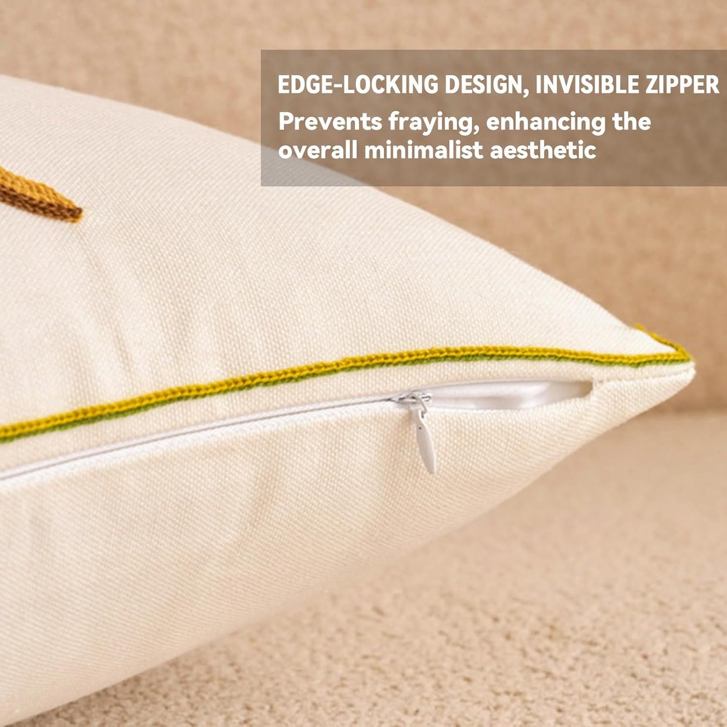 Embroidered Floral Pillow Case Spring Romantic Flower Throw Pillow Cover Soft Decorative Cushion Covers for Bed Sofa Living Room Pink Tulip