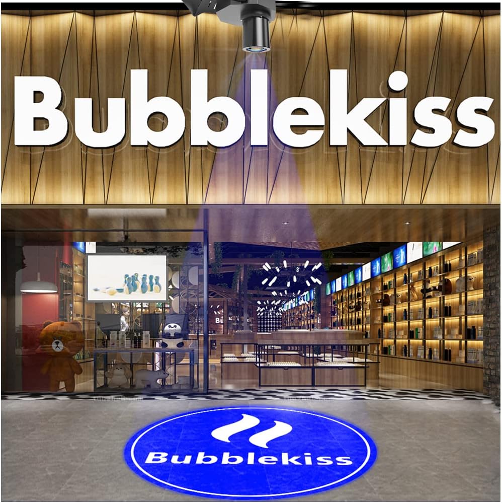 80W LED Logo GOBO Projector Ip67 Waterproof DJ Effect Light Including Free Custom Glass GOBO to Project Image for Hotel Company Store Wedding Advertising Indoor and Outdoor Use (80W)