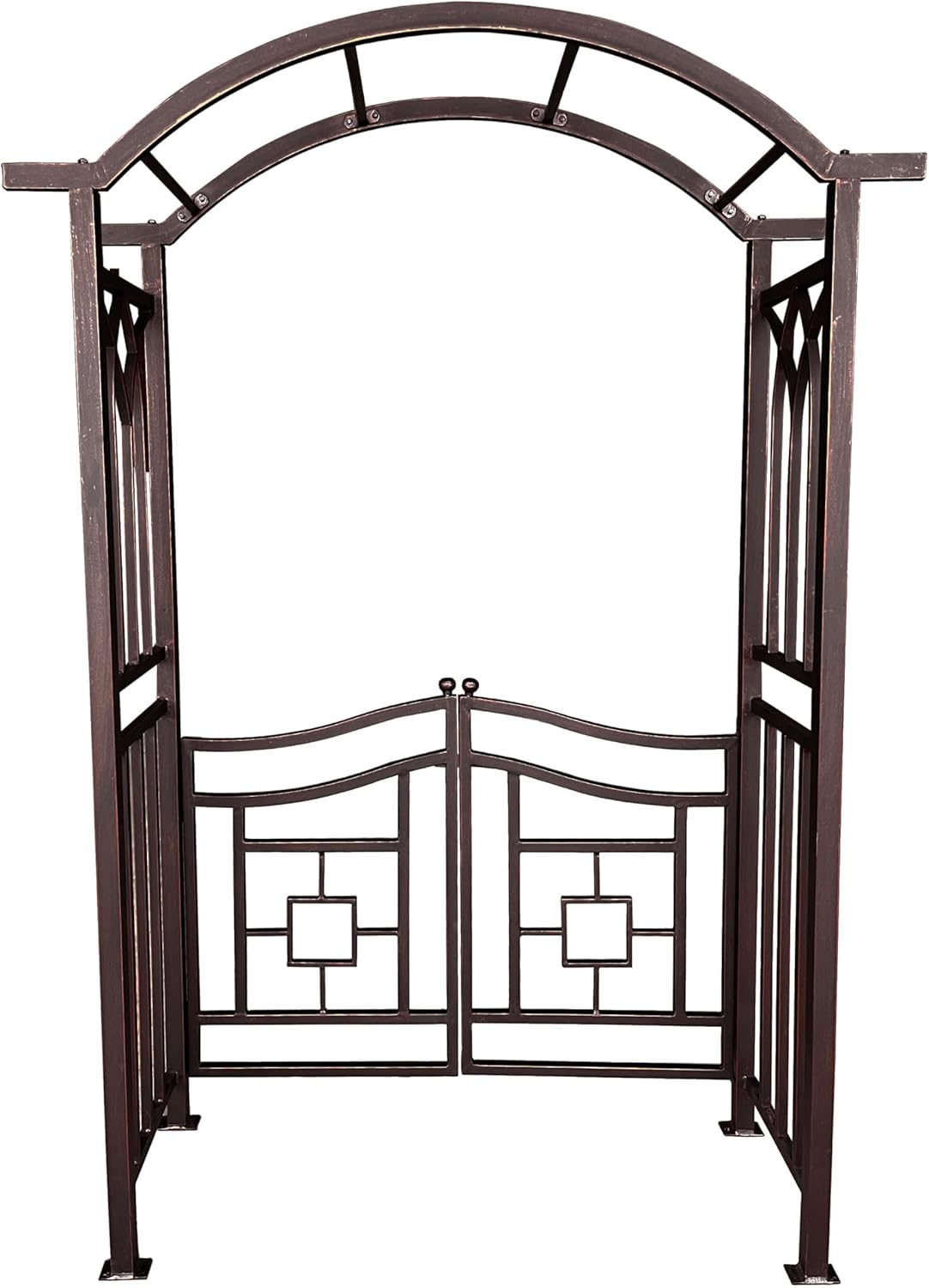 Bronze Aluminum Garden Arbor Arch with Gate