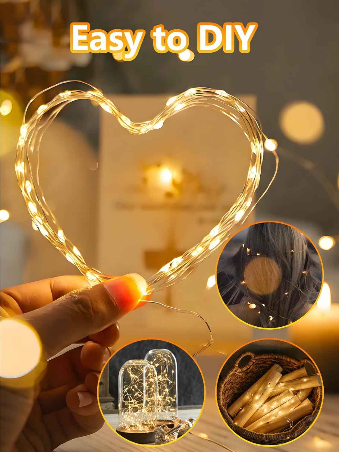 100 LED Fairy Lights Battery Operated with Remote, 33FT Waterproof Twinkle Lights with Timer & 8 Modes, Fairy String Lights Outdoor Indoor for Bedroom Classroom DIY Christmas Decor (Warm White)