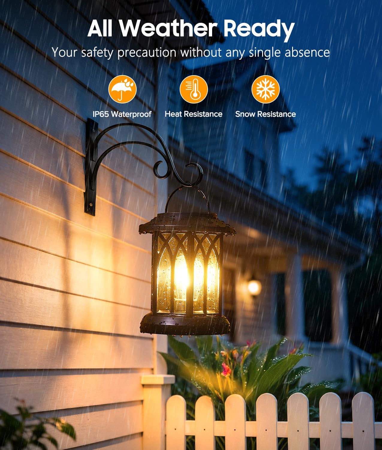 Solar Lanterns Outdoor Waterproof 4 Pack, Upgraded Solar Lantern Outdoor Lights with Wall Mount Kit, Hanging Solar Lights for Outside Decorative Patio Yard Path Porch Garden Decor