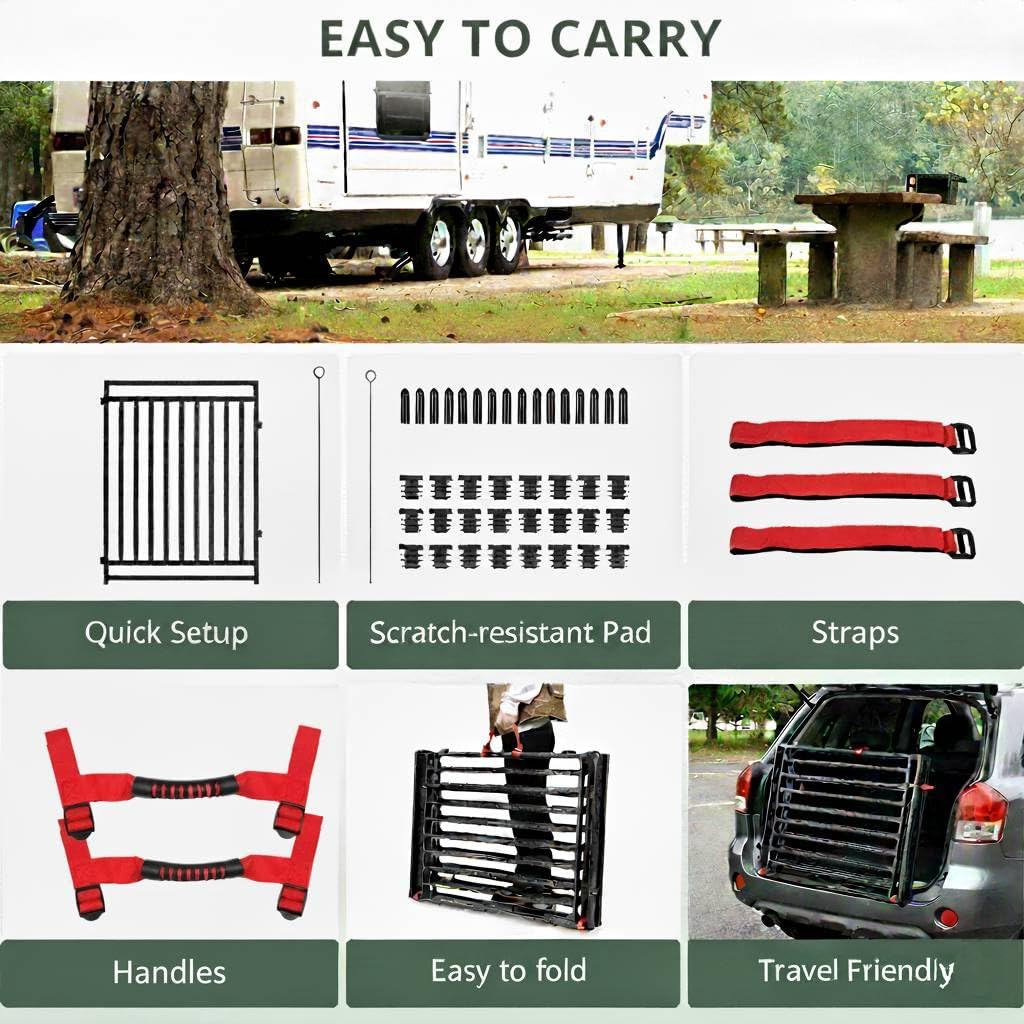 Dog Playpen 47 Inch Height 16 Panels Dog Fence Outdoor Indoor Metal Dog Pen for Large/Medium/Small Dogs for Yard Camping and RV | Black-Silver