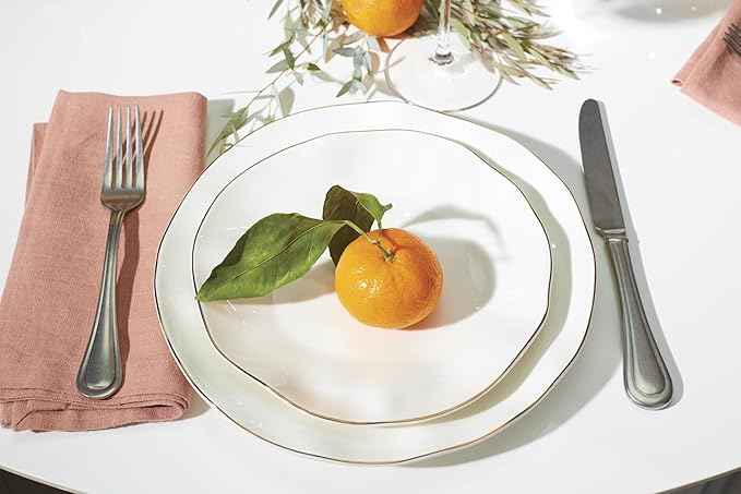 Lenox Dinnerware Sets, Blue Bay White 18-Piece Dinnerware Set, Service For 6, Porcelain Material, Dishwasher Safe, Microwave Safe, Bowls, Plates And Bowls, Dinner Dishes, Plates (White, 18 Piece)