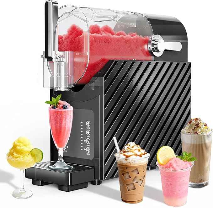 Erivess Slushie Machine, 85 oz Slushy Maker for Home with Auto-Clean & Low Noise, Professional Frozen Drink Maker, No Ice Needed, 3 Preset Programs, Frozen Margaritas, Frappés, Milkshake