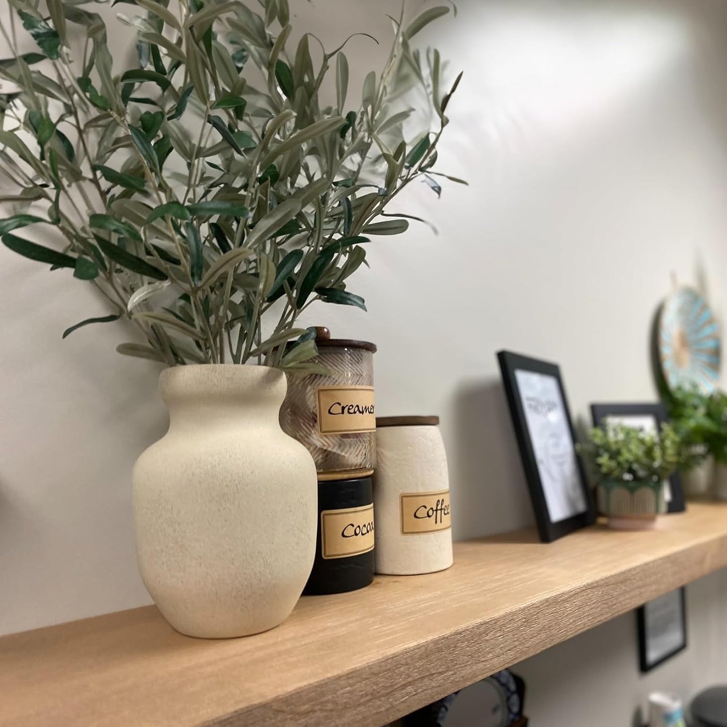 joelsantiques - 36 Inch Wooden Floating Shelves for Wall - 36x8x2 in - Made of Natural Wood - Heavy Duty Rustic Wall Shelves for Bedroom - Perfect for Living Room, Kitchen - Natural