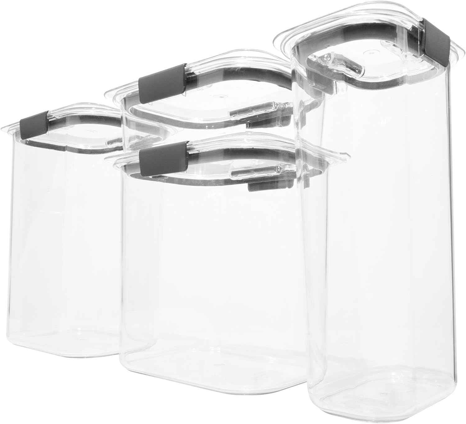 Rubbermaid Brilliance Pantry Food Storage Container Set, BPA-Free, Airtight & Leak-Proof, Clear, 8-Piece, Dishwasher Safe