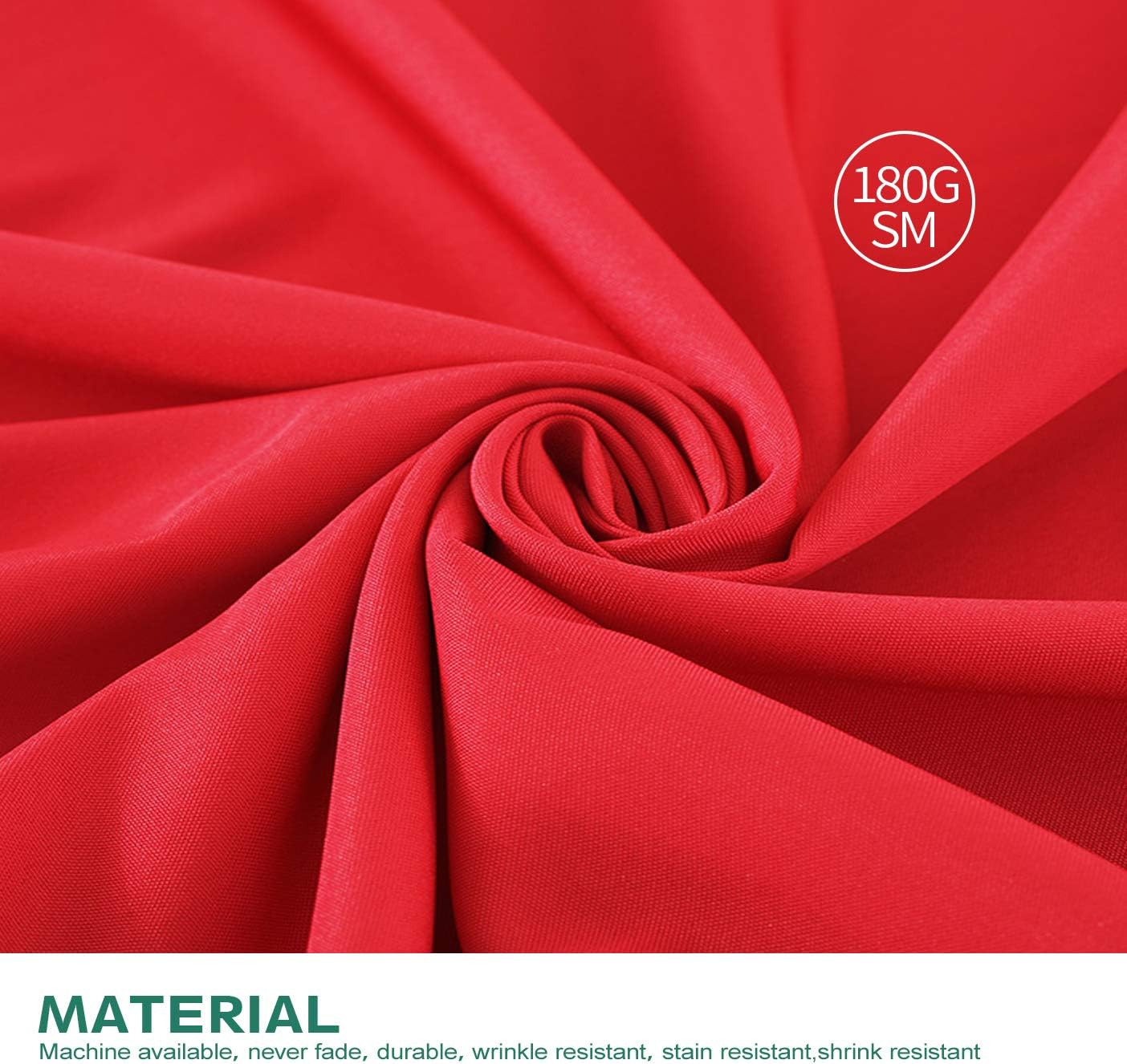 Surmente Red Tablecloth for Round Tables, 90-inch Round Table Cloths for Weddings, Banquets, or Restaurants