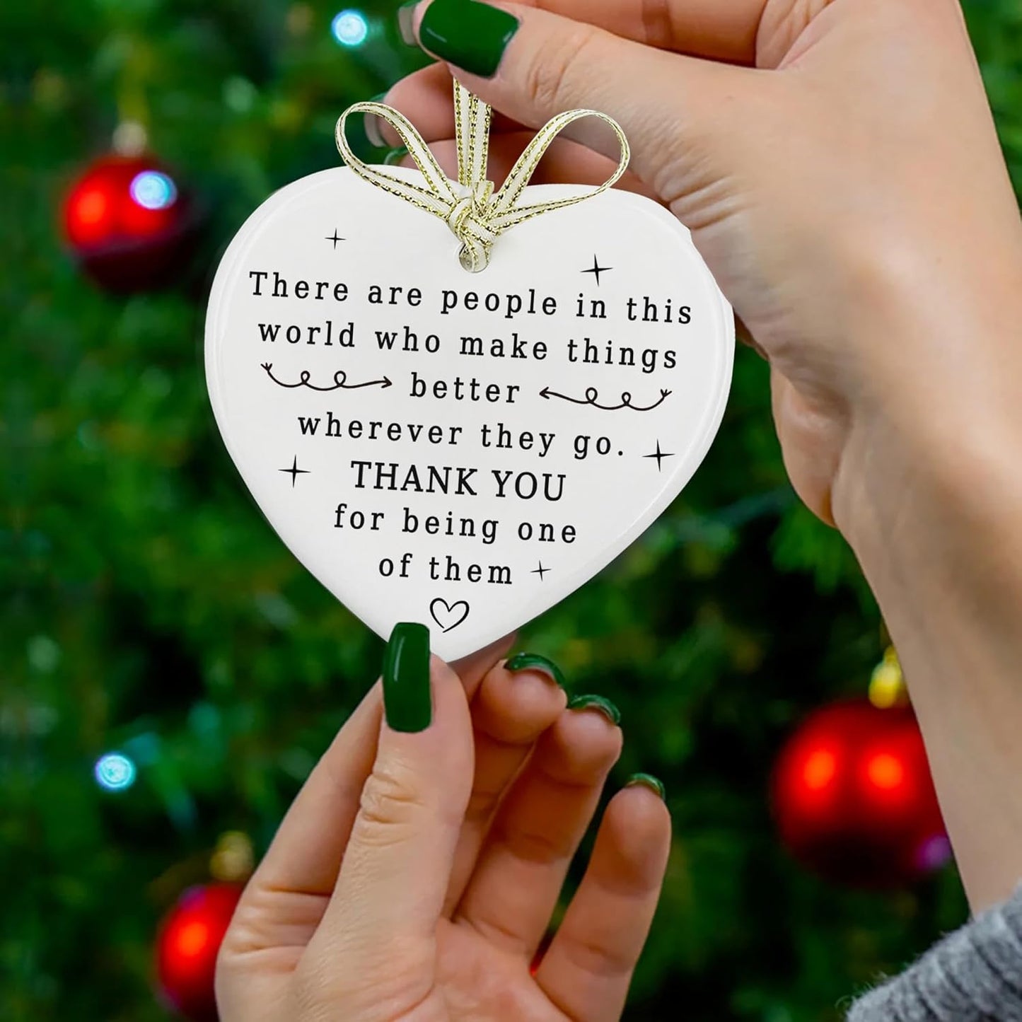 Thank You Gifts for Women & Men – Teacher Appreciation, Nurse, Coworker, Boss, Principal, Counselor – Retirement, Farewell, Going Away – Ceramic Ornament Gift