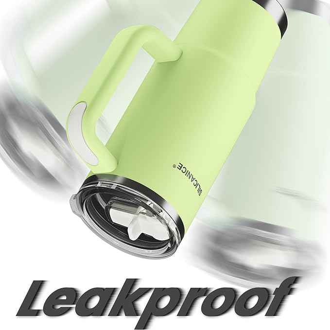 For Travel & Gym – Never Drink from a Moldy Lid Again: 30oz Hygienic Tumbler, 100% Leakproof Lid & Removable Foldable Spout. Reinforced Base, Fits Cup Holders- Key Lime