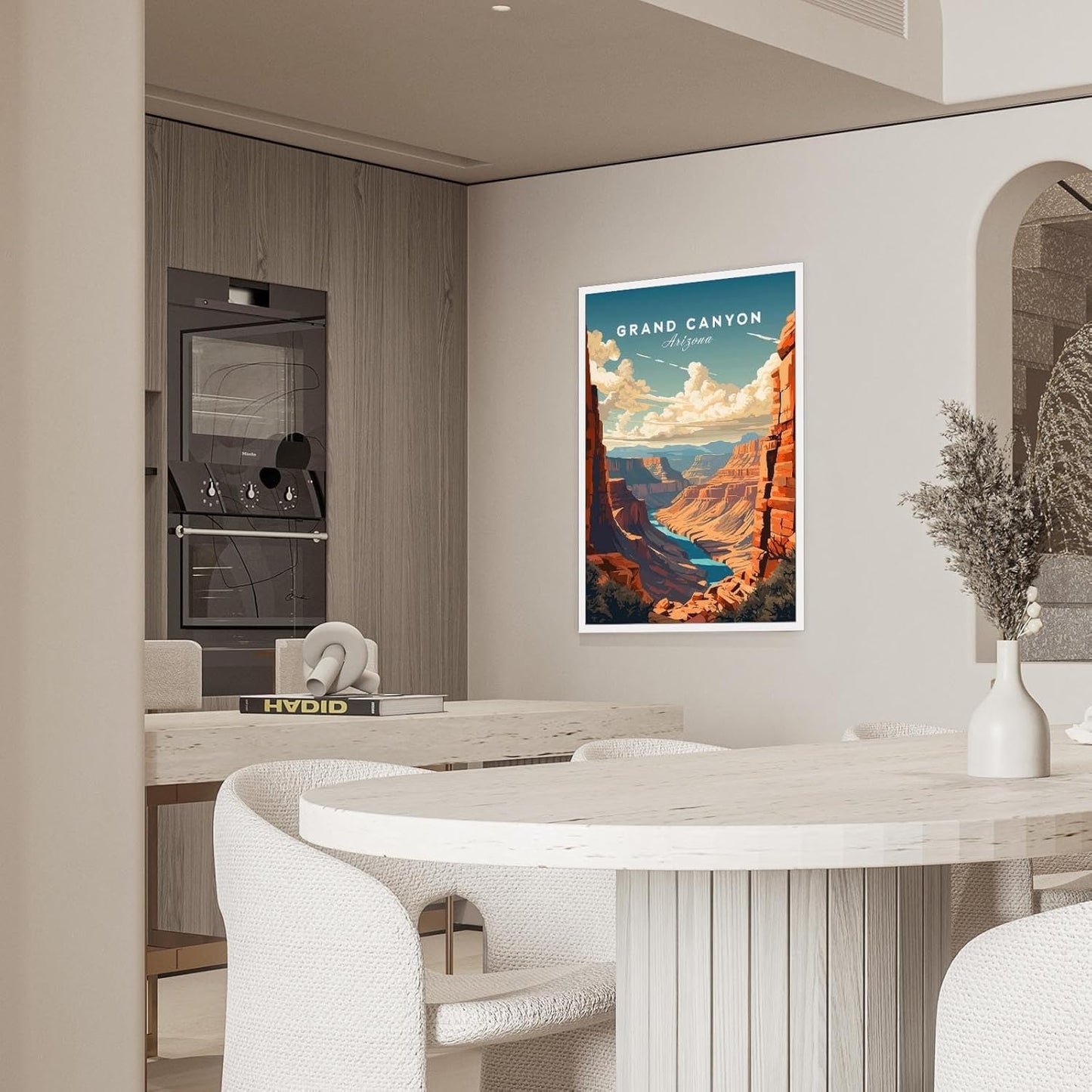 Viokalt Vintage Arizona Scenery Wall Art Funky Usa City Landscape Canvas Posters Funky North America Grand Canyon Travel Prints Painting For Living Room Bedroom Wall Decor 8x12in Unframed