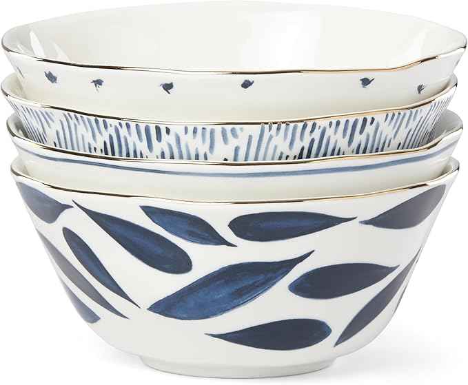Lenox Blue Bay 4-Piece All Purpose Bowl Set, 3.60 LB