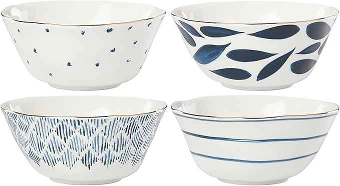 Lenox Blue Bay 4-Piece All Purpose Bowl Set, 3.60 LB