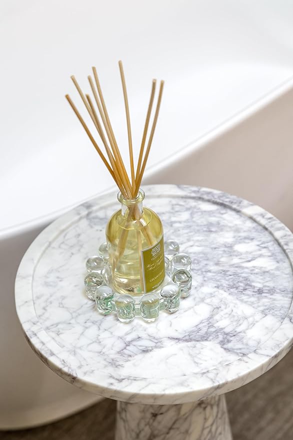 Alice Lane Original Bubble Candle Dish – Chic Clear Glass Candle Dish for Home Decor – Decorative Modern Candle Holder for Small Candles & Diffusers
