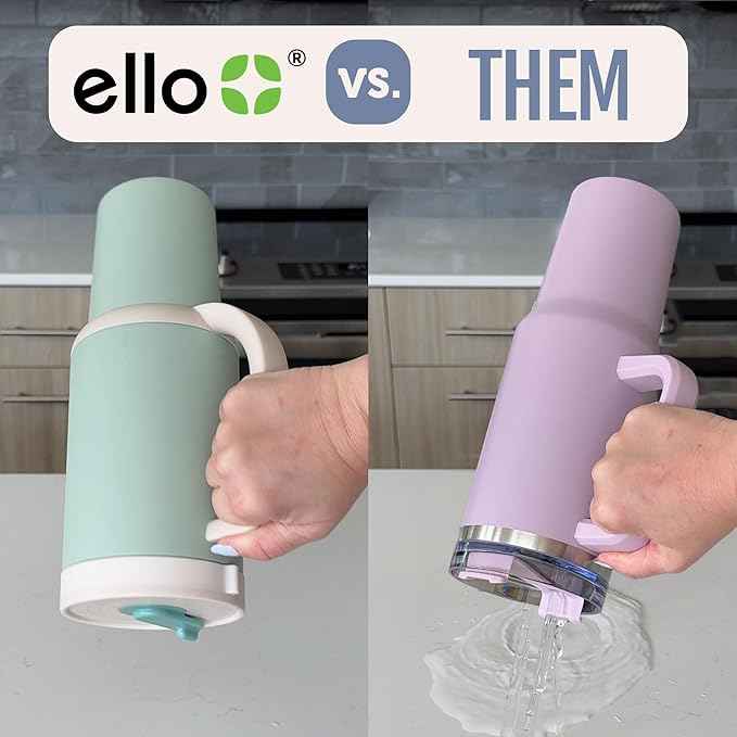 Ello Oasis 40oz Stainless Steel Tumbler - Picnic On The Vine