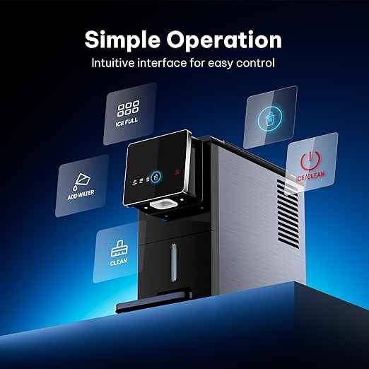 Silonn Nugget Ice Maker Countertop, Auto Drop Ice, Self Cleaning Ice Machine, 40 lbs/24H Soft Chewable Ice, Self Dispensing Nugget Ice Maker for Home, Kitchen and Party