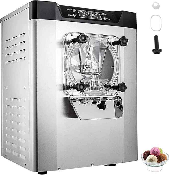 VEVOR Commercial Ice Cream Machine 1400W 20/5.3 Gph Hard Serve Ice Cream Maker with LED Display Screen Auto Shut-Off Timer One Flavors Perfect for Restaurants Snack bar Supermarkets