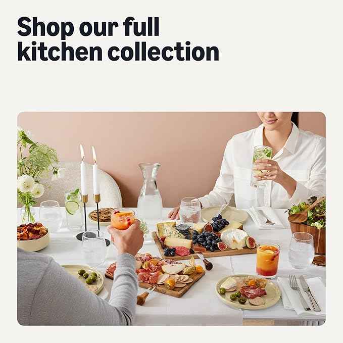Amazon Basics Glazed Stoneware Dinnerware Set, Ceramic, Dishwasher-Safe, Freezer-Safe, 4 Full Place Settings, 12-Piece, Ivory