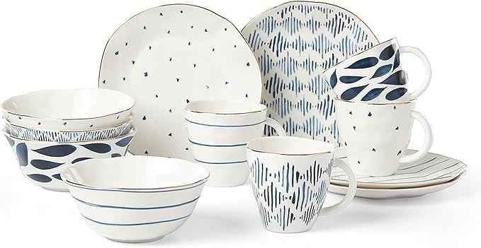 Lenox Blue Bay 12-Piece Dessert Set, 10.30 LB
