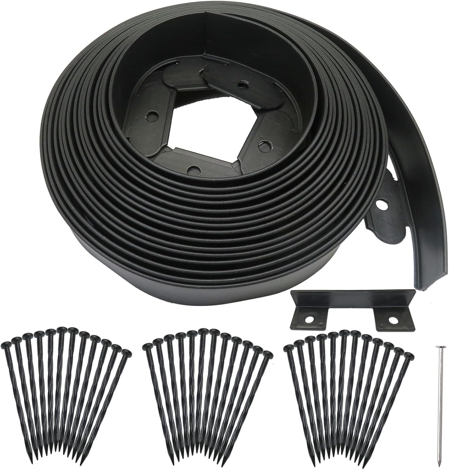 Landscape Edging,Flower Bed Edging no dig，Lawn Edging Garden Edging Border(30Feet-Black-Tall Wall)