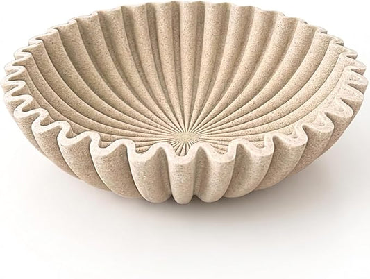 OAKOA Large Decorative Bowl for Home Decor - Purse Bowl Decor - Key Bowl for Entryway Table - Coffee Table Bowl - Organic Modern Home Decor