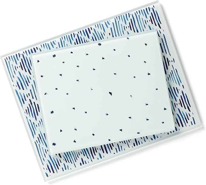 Lenox 895698 Blue Bay 2-Piece Glass Cutting Board Set