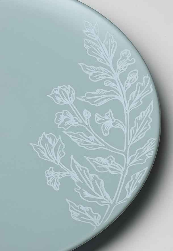 Oneida 897393 Roseto 12-Piece Dinnerware Set, French Blue