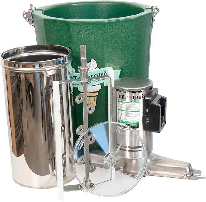 8 qt - Electric Ice Cream Maker - Stainless Steel - 110 volt