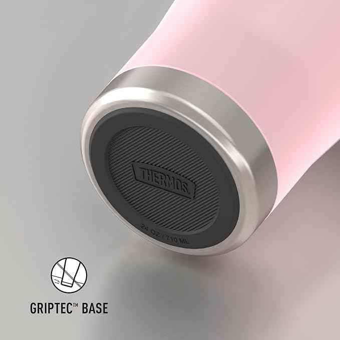 THERMOS ICON SERIES, Stainless Steel Cold Tumbler with Slide Lock, 24 Ounce, Sunset Pink