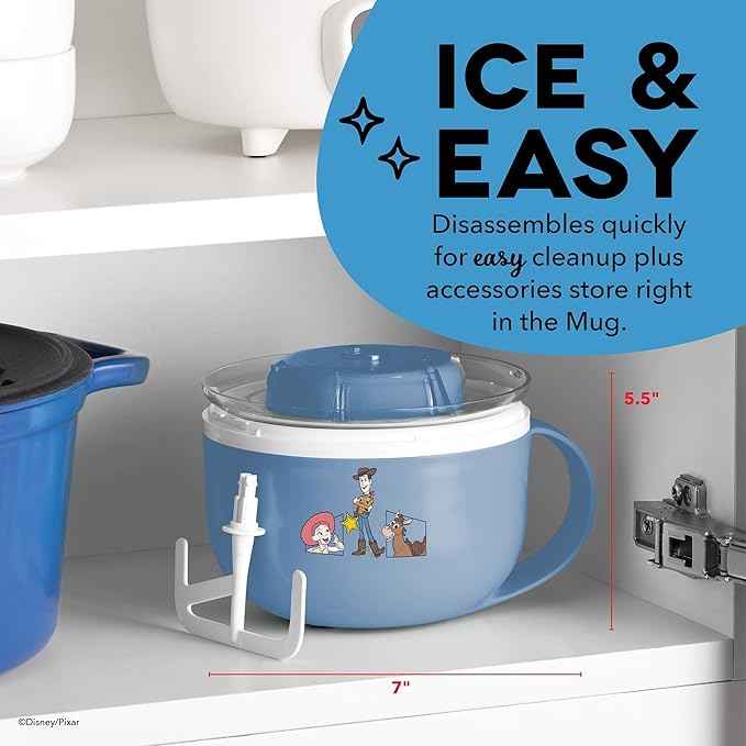 Disney Dash My Mug Ice Cream Maker - Makes Single Serving of Gelato, Frozen Yogurt, Sorbet & More - Easy to Clean & Use - Toy Story, 1 Bowl