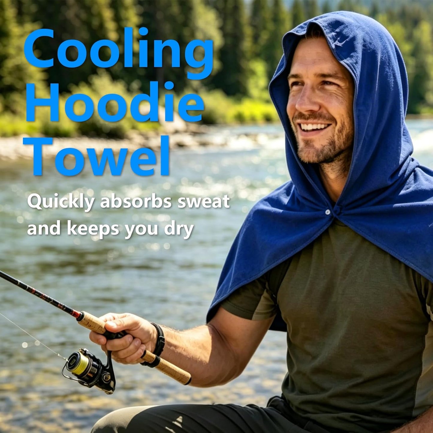 3Pack Cooling Hoodie Towel, UPF 50+ Sun Protection Ice Towel, Instant Cooling Towels for Neck and Face, Perfect for Sports, Gym, Workout, Yoga, Running & Hot Weather