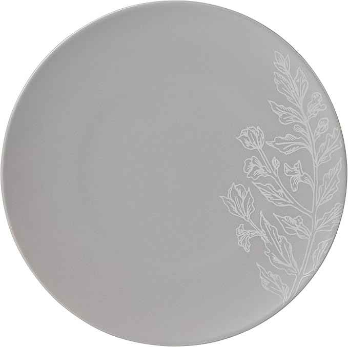 Oneida 897506 Roseto 12-Piece Dinnerware Set, Pumice, Grey